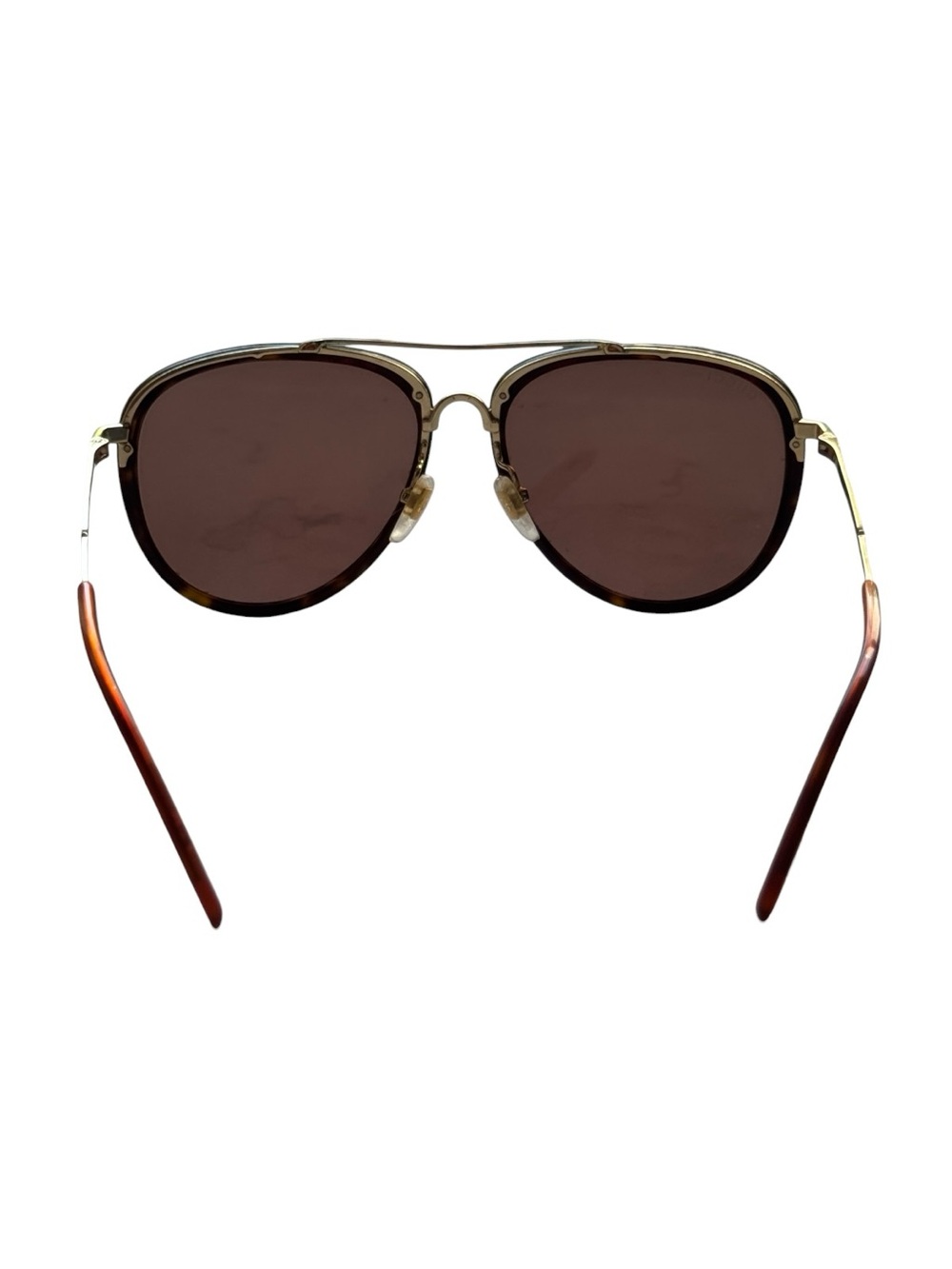 Gucci GG0672S Brown Tortoise Gold Aviator Sunglasses - Picture 3 of 6